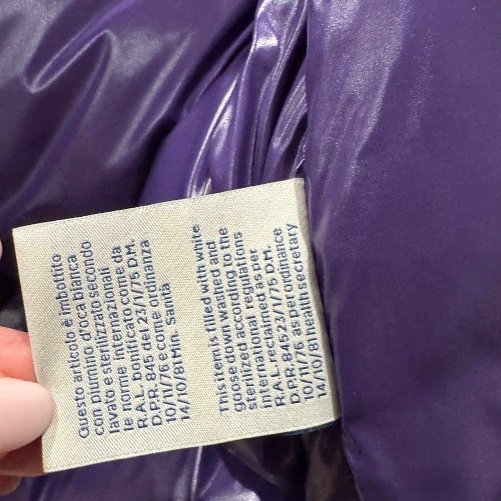 NEW 💯 AUTH Moncler Men's Genius 2 1952 Purple PufferDown Double Hood Lorent Vest - Picture 11 of 15